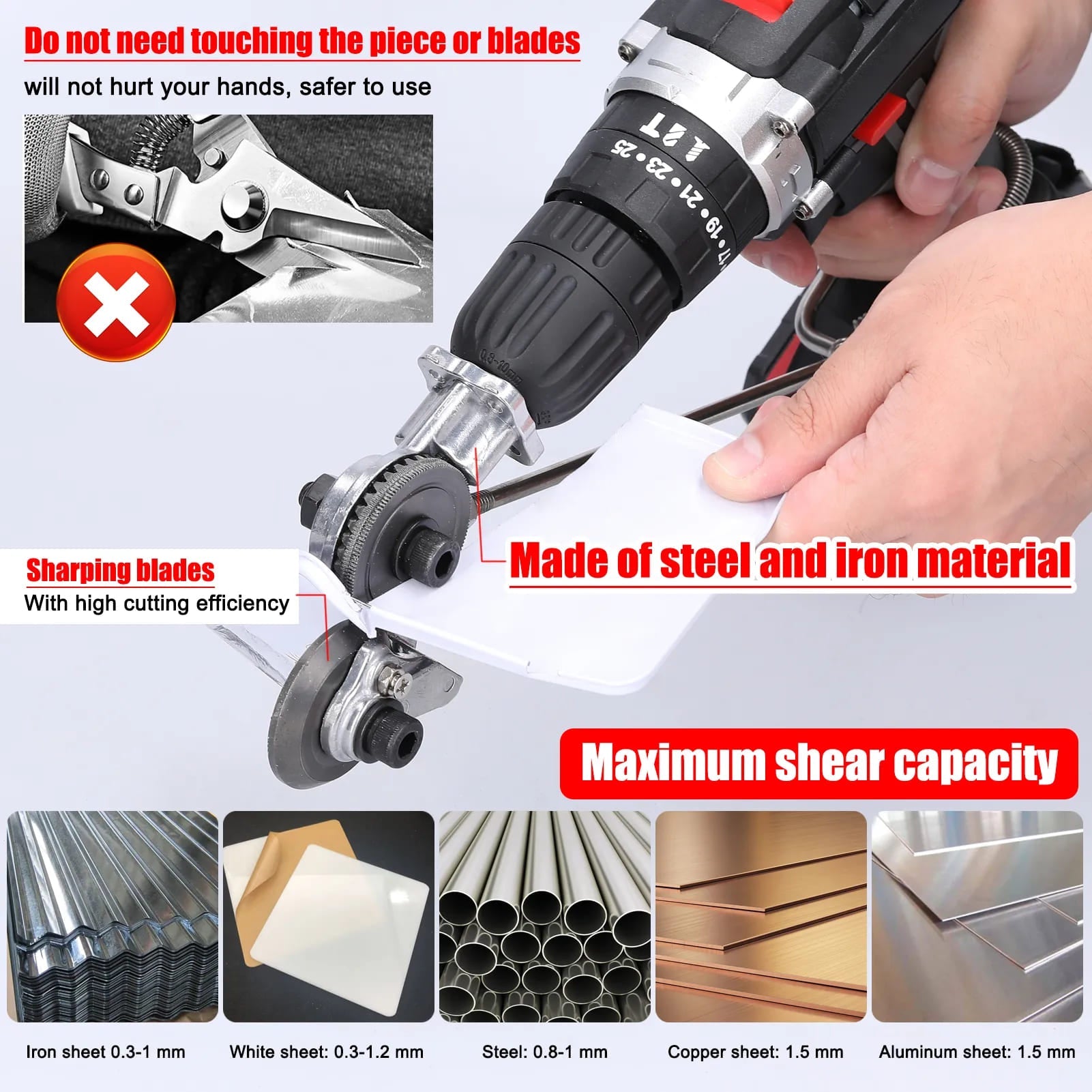 Domikko™Electric Drill Plate Cutter - domikko